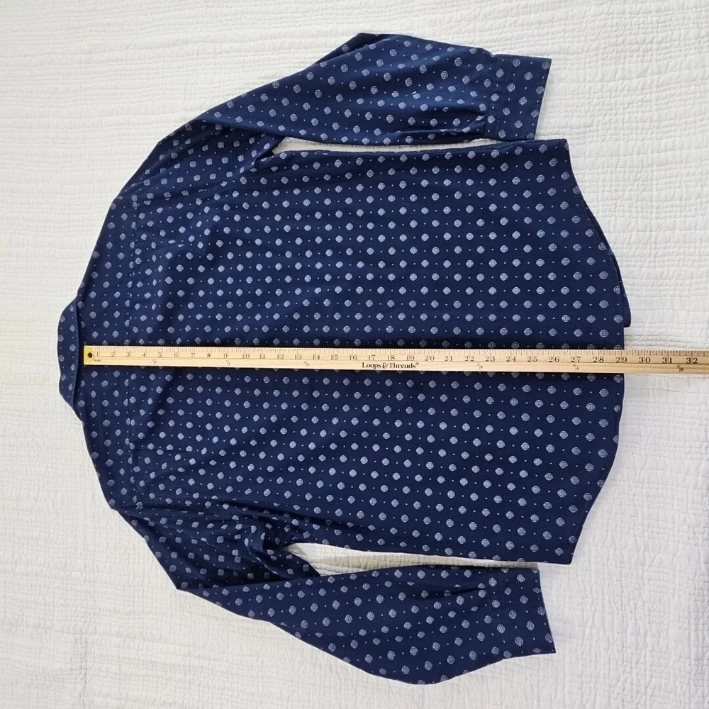 Nautica Classic Fit Shirt Men's Medium Navy Blue Floral Long Sleeve BU EUC LN